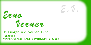 erno verner business card